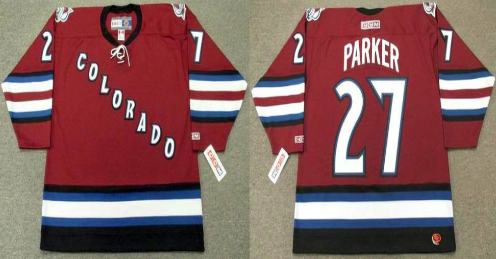 2019 Men Colorado Avalanche 27 Parker red CCM NHL jerseys